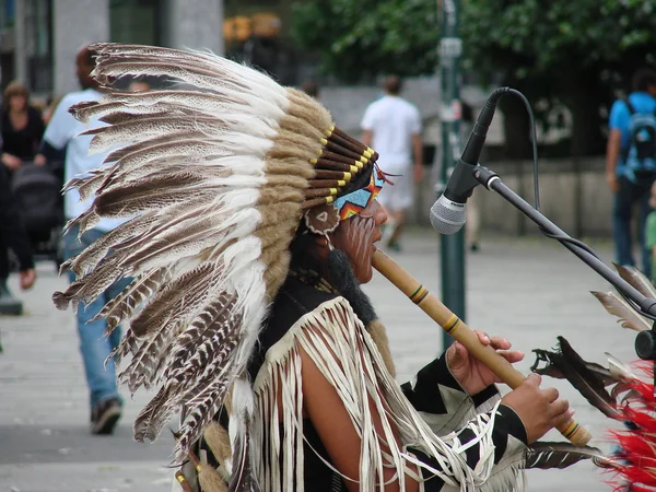 Перуанський музикант — стокове фото