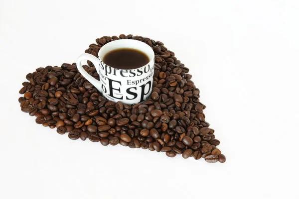 Kärlek till expresso kaffe — Stockfoto