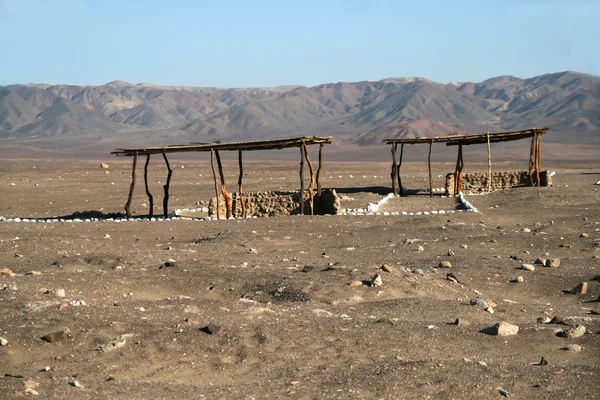 Open begraafplaats in nazca, peru — Stockfoto