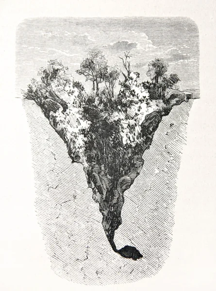 Skjelettformet klippe, Sør-Afrika – stockfoto