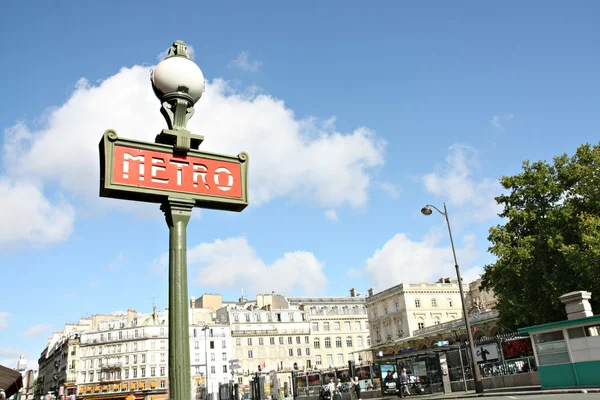 Panneau station de métro — Photo