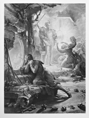 Klasik şekil: Faust ve Mephisto mutfakta