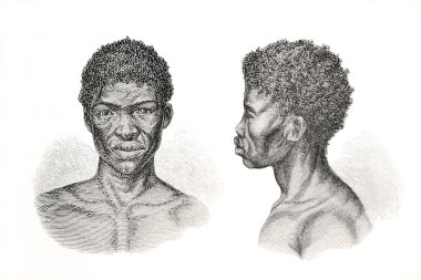 koranna kabilesinin Afrika adam portresi