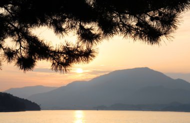 Sunset at Miyajima Bay clipart