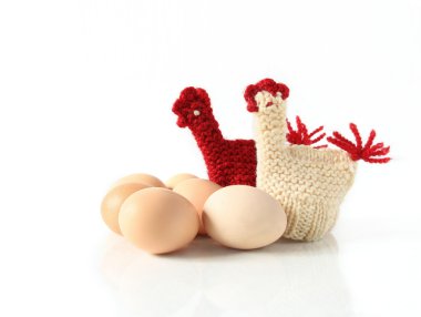 yumurta şeklinde örgü tavuklar sıcak