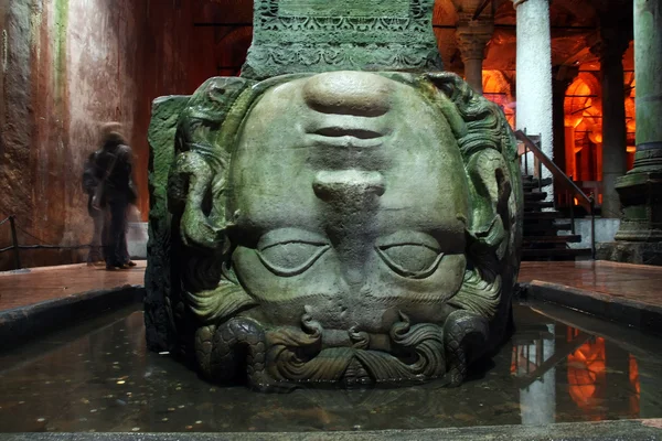 Medusa head in The Basilica Cistern — Stock Photo, Image