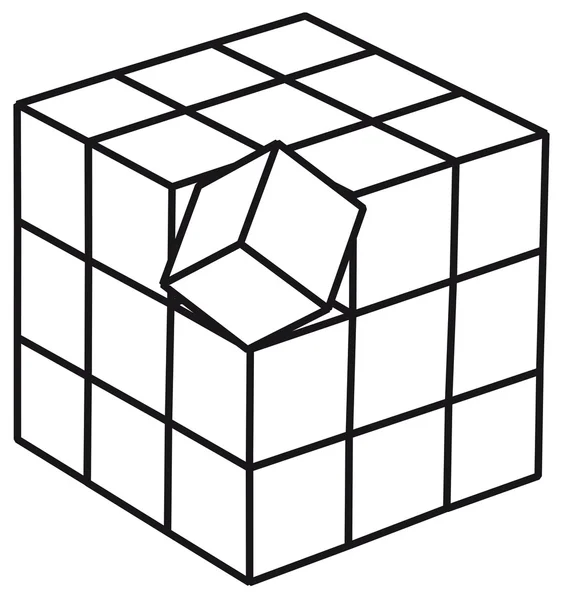 Кубический блок для монтажа креативных изображений — стоковое фото