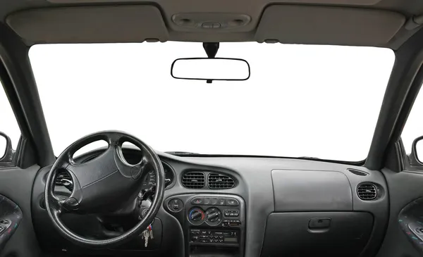 Interior do carro isolado para montagem de paisagem criativa — Fotografia de Stock