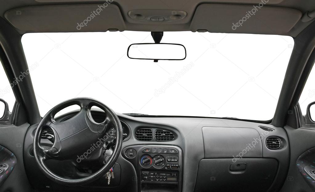 Car interior isolated for creative landscape montage