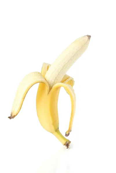 Peeled banana, isolated — Stock Photo, Image