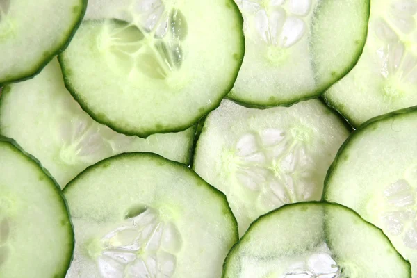 Macro of cucumber Slices - — Stock Photo, Image