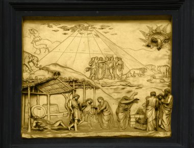 Noah - bas-relief on Gates of Paradise, Florence clipart