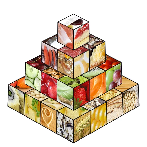 Πυραμίδα τροφίμων διατροφή — Φωτογραφία Αρχείου