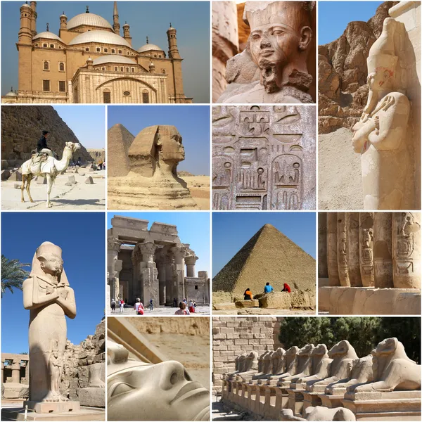 Egypt Landmark Collage - Highlights — Stock Photo, Image