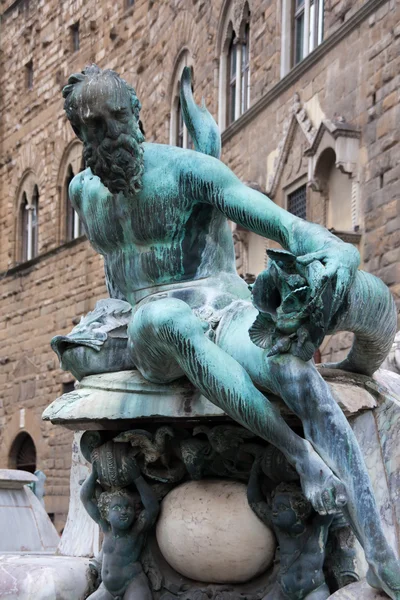 Fountain of Neptune in Florence - Italy — Stock Photo, Image