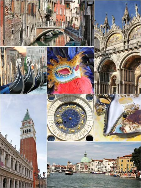Veneza colagem, Itália — Fotografia de Stock