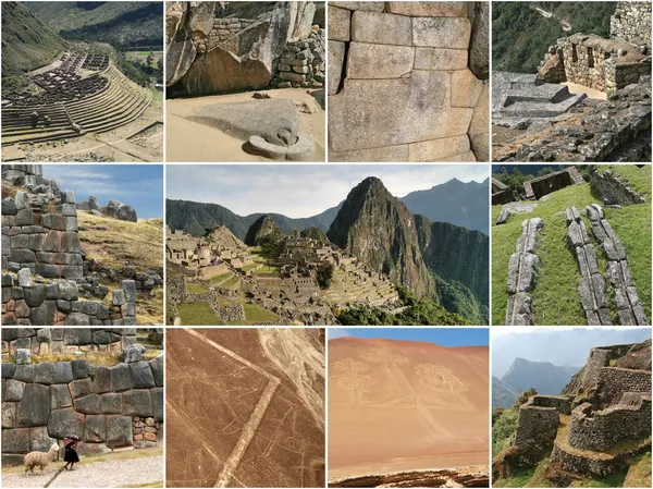 Peru richtungsweisende Collage — Stockfoto
