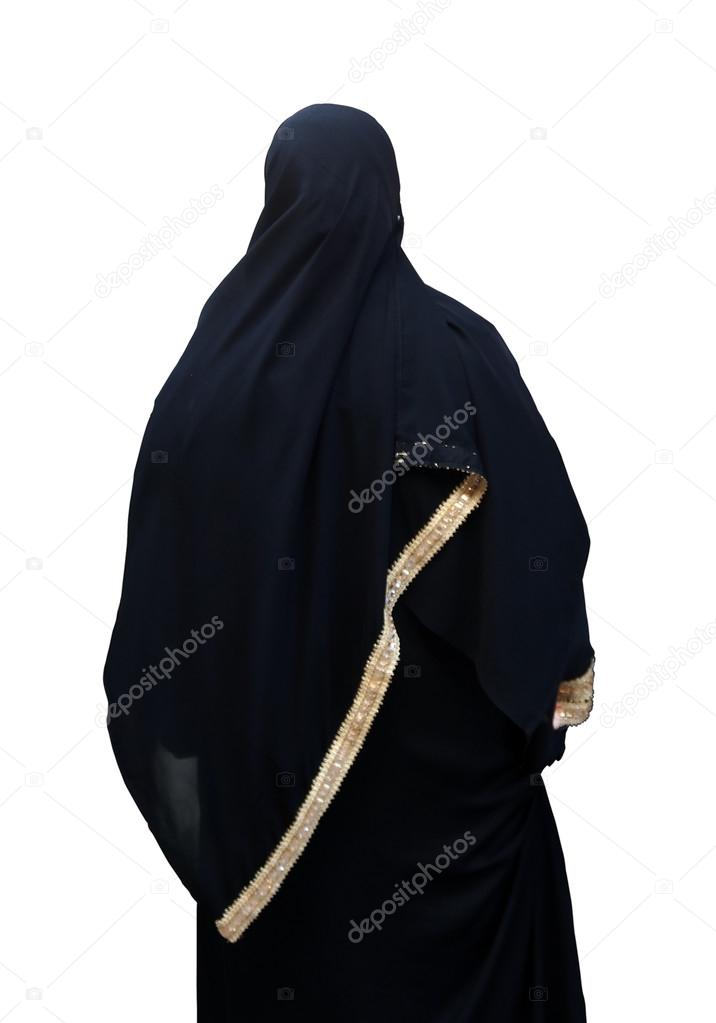 Back view of a woman in burka