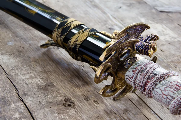 Japanese samurai sword — Stock Photo, Image