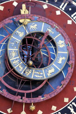 Astronomi antik saat kulesi ayrıntıları - Zytglogge Bern, İsviçre