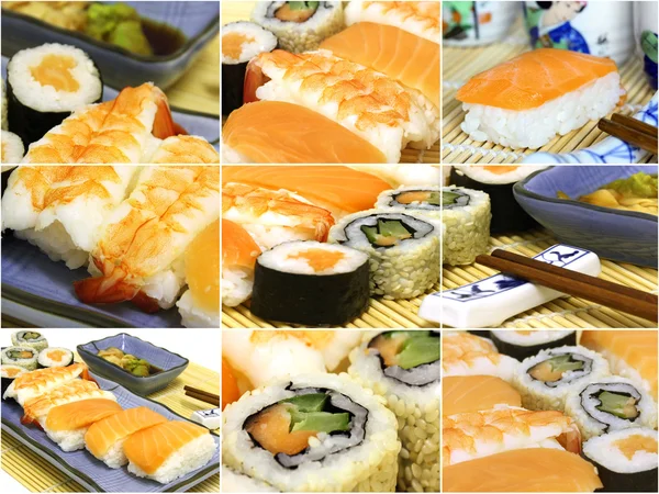 Sushi collage — Stock Photo, Image