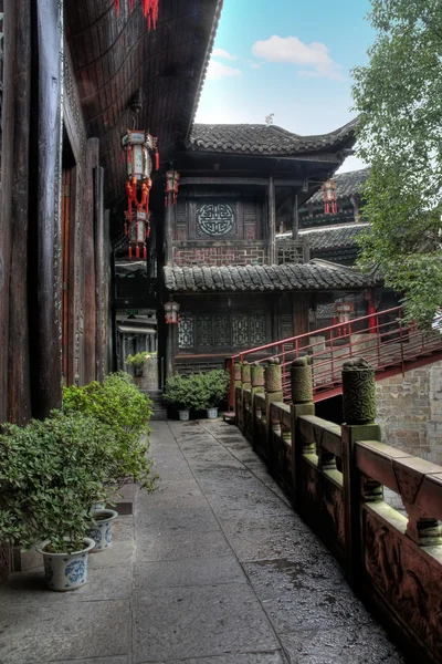 Traditionele chinese houten architectuur — Stockfoto