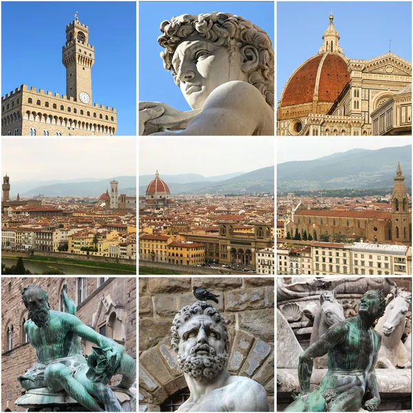 Kolaż Florencja, Włochy — Zdjęcie stockowe