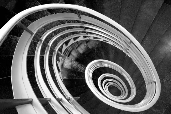 Escadaria Sprial Formando Belo Padrão Concha — Fotografia de Stock