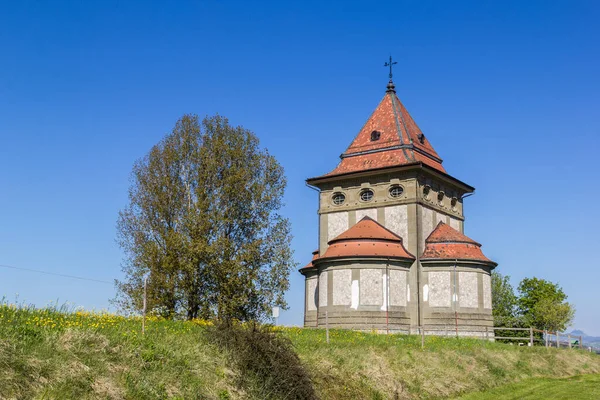 Kapel Votief Van Het Heilig Hart Van Jezus Posieux Heuvel — Stockfoto