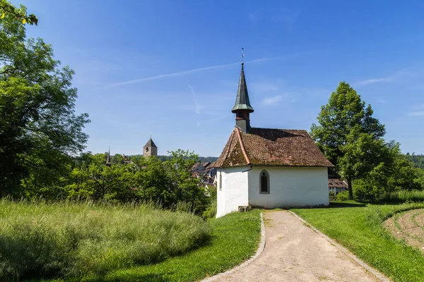 Chapel Antonius Hill Village Hohentengen Hochrhein Bank Rhine River Germany — Foto Stock