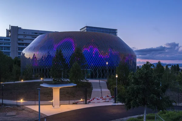 Basel Switzerland May 2022 Lightshow New Novartis Pavillon Sunset Time — Foto de Stock