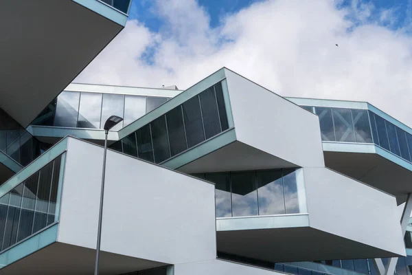 Альшвіль Швейцарія Липень 2022 Подробиці Сучасної Архітектури Бізнес Центру Джонсона — стокове фото