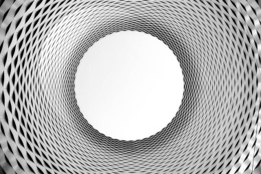 Basel, İsviçre - Setempter 20, 2022: Basel şehrindeki sergi merkezinin giriş tavanı, Herzog & de Meuron tarafından tasarlandı. 