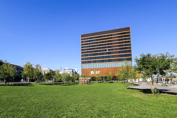 Muttenz Švýcarsko Září 2022 Moderní Budova Vocational University Fhnw Švýcarském — Stock fotografie