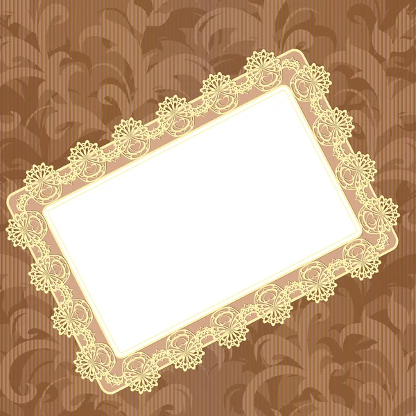 Carte vintage avec dentelle — Image vectorielle