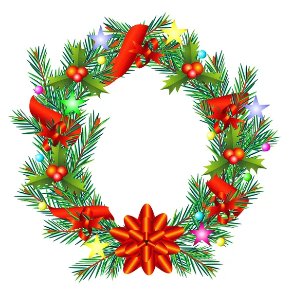 Christmas wreath — Wektor stockowy