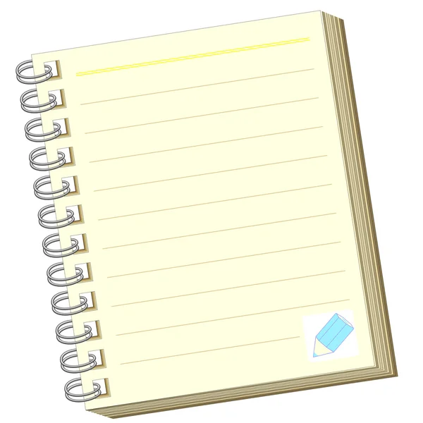 Open notitieboek — Stockvector