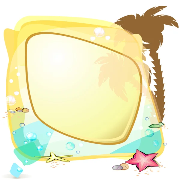 Tropic sea speech bubble — Stock Vector