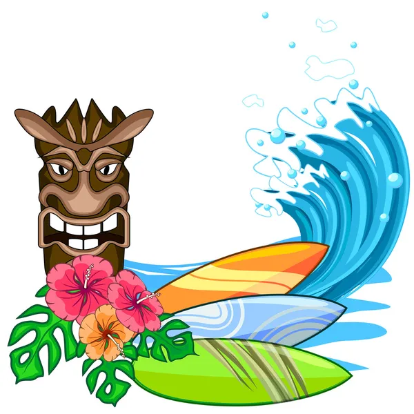 Concepto de surf — Vector de stock