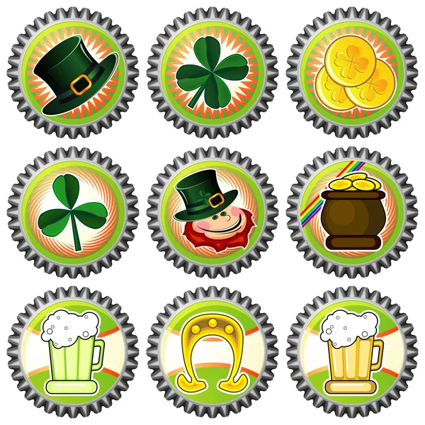 Parchment with Saint Patrick's Day symbols — Stock Vector