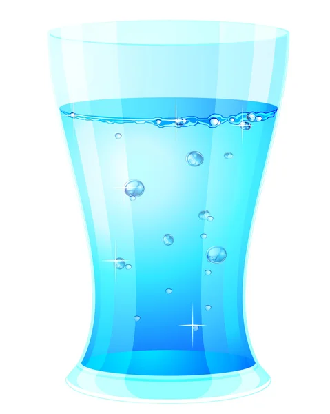 Glas mit klarem Wasser — Stockvektor