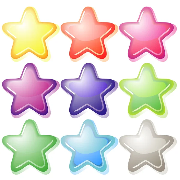 Set of jelly stars — Stock Vector