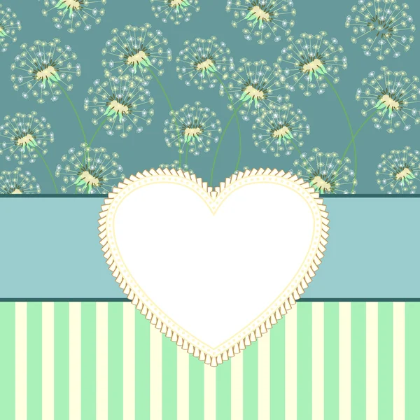 Vintage card with dandelions