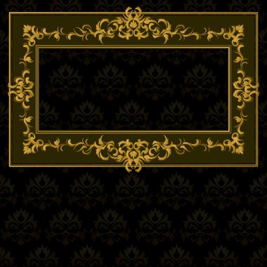 boş vintage altın çerçeve