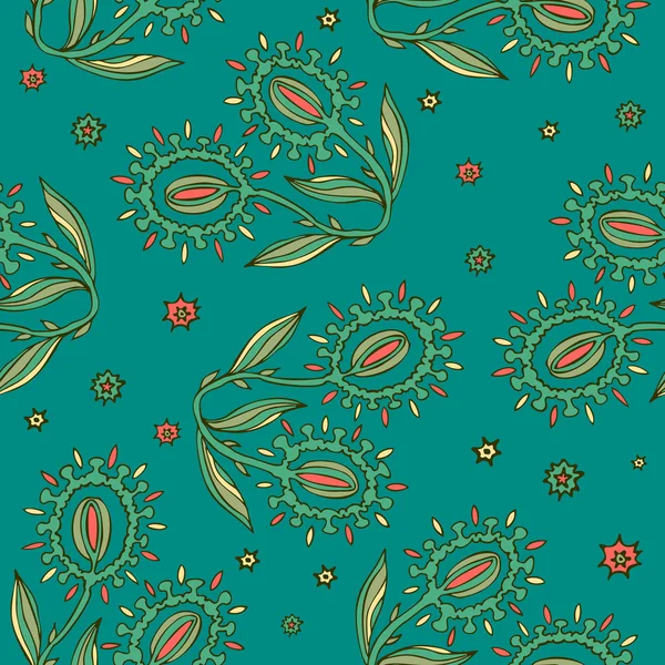 Textura perfecta con flores abstractas — Archivo Imágenes Vectoriales