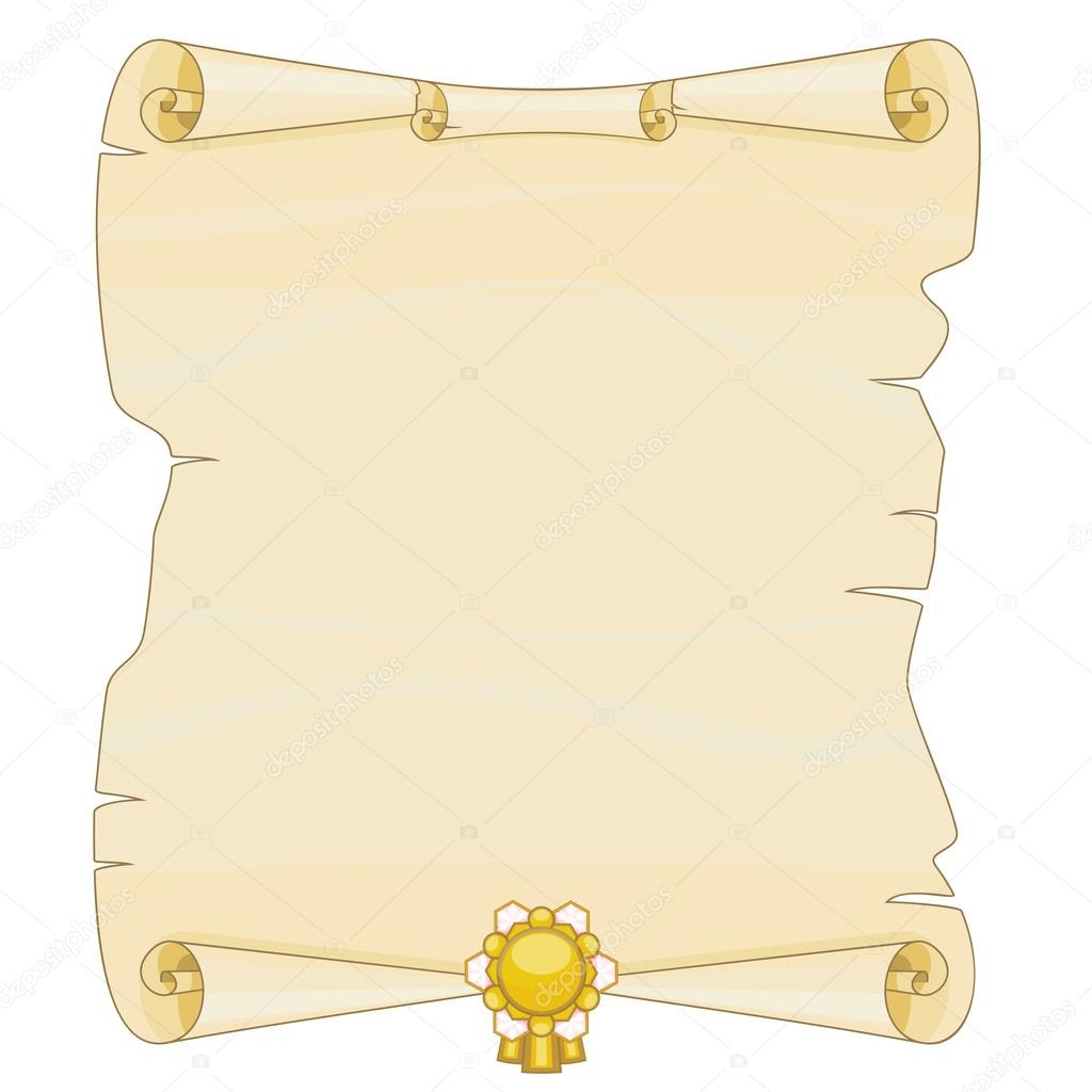 Old parchment with gold decoration
