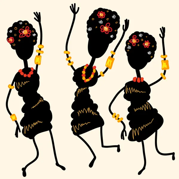 Danza africana — Vector de stock