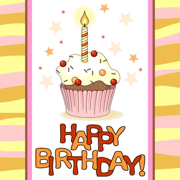 Tarjeta de cumpleaños — Vector de stock