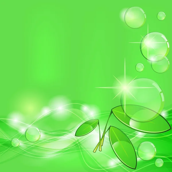 Green background — Stock Vector