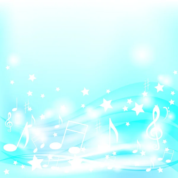 Fond musical bleu — Image vectorielle
